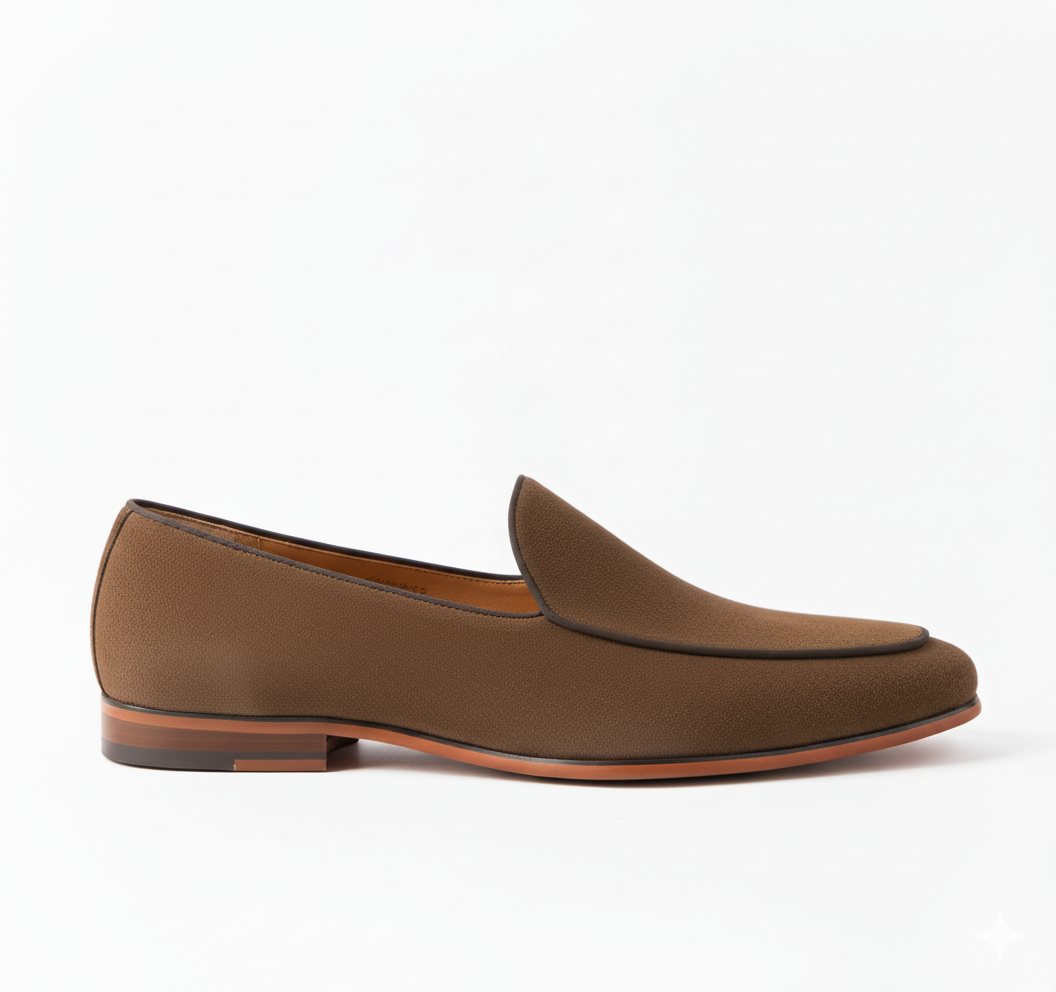 Handcrafted Suede Leather Corvelli Loafers - Brown