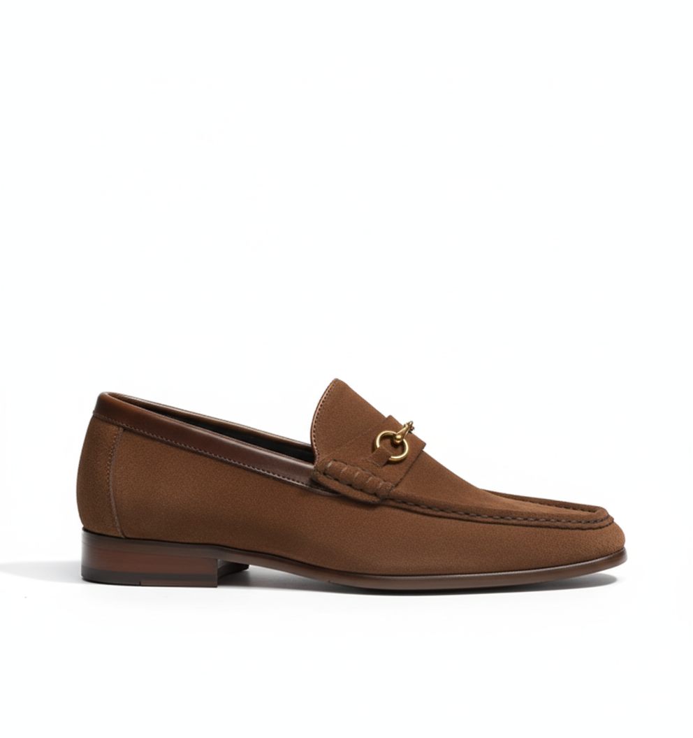 Handcrafted Genuine Suede Norvian Loafer - Brown