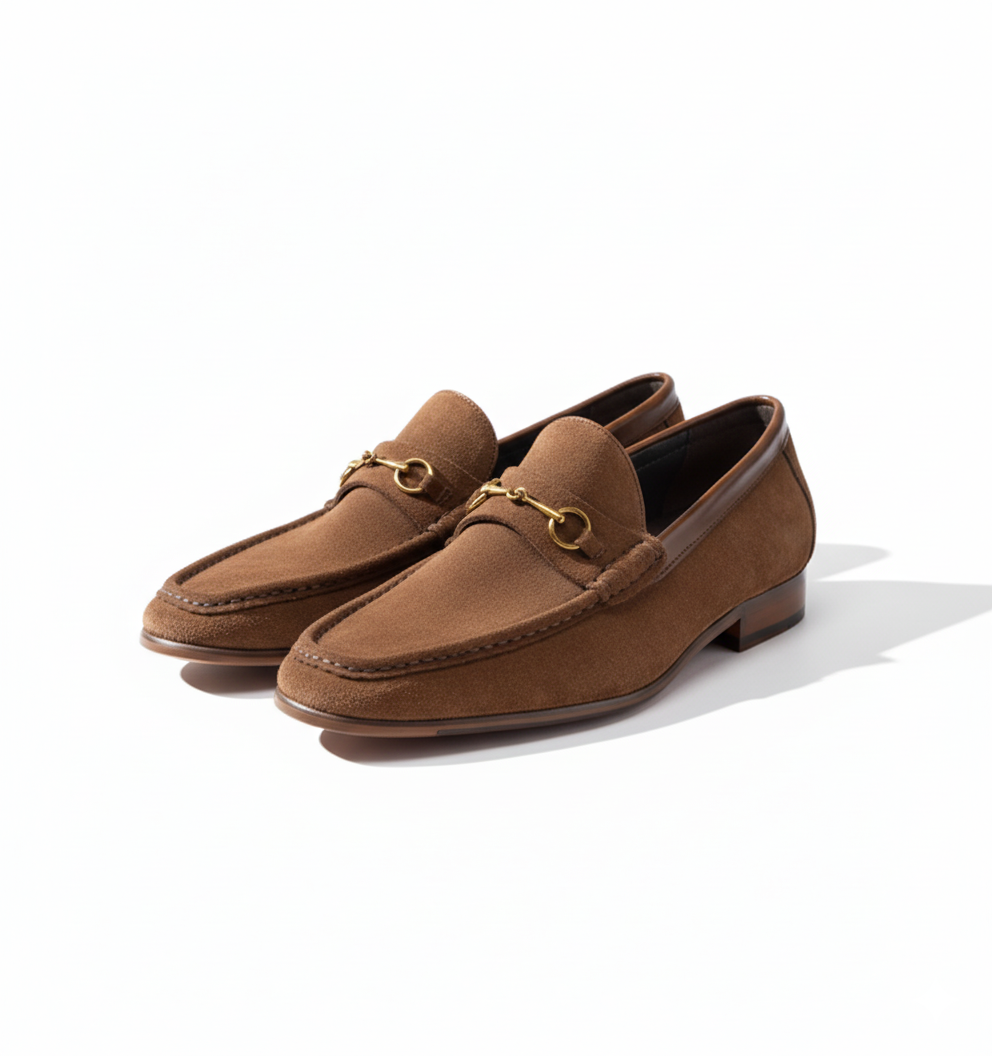 Handcrafted Genuine Suede Norvian Loafer - Brown