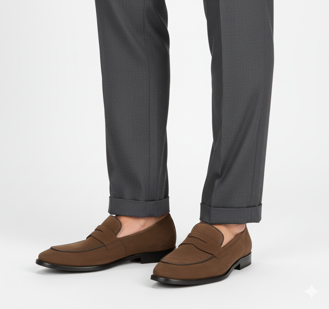 Handcrafted Lévant Suede Leather Loafer - Brown