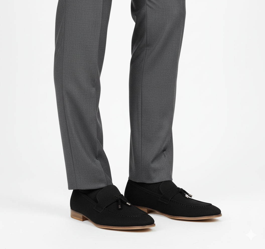 Handcrafted Vernor Suede Leather Loafer - Black