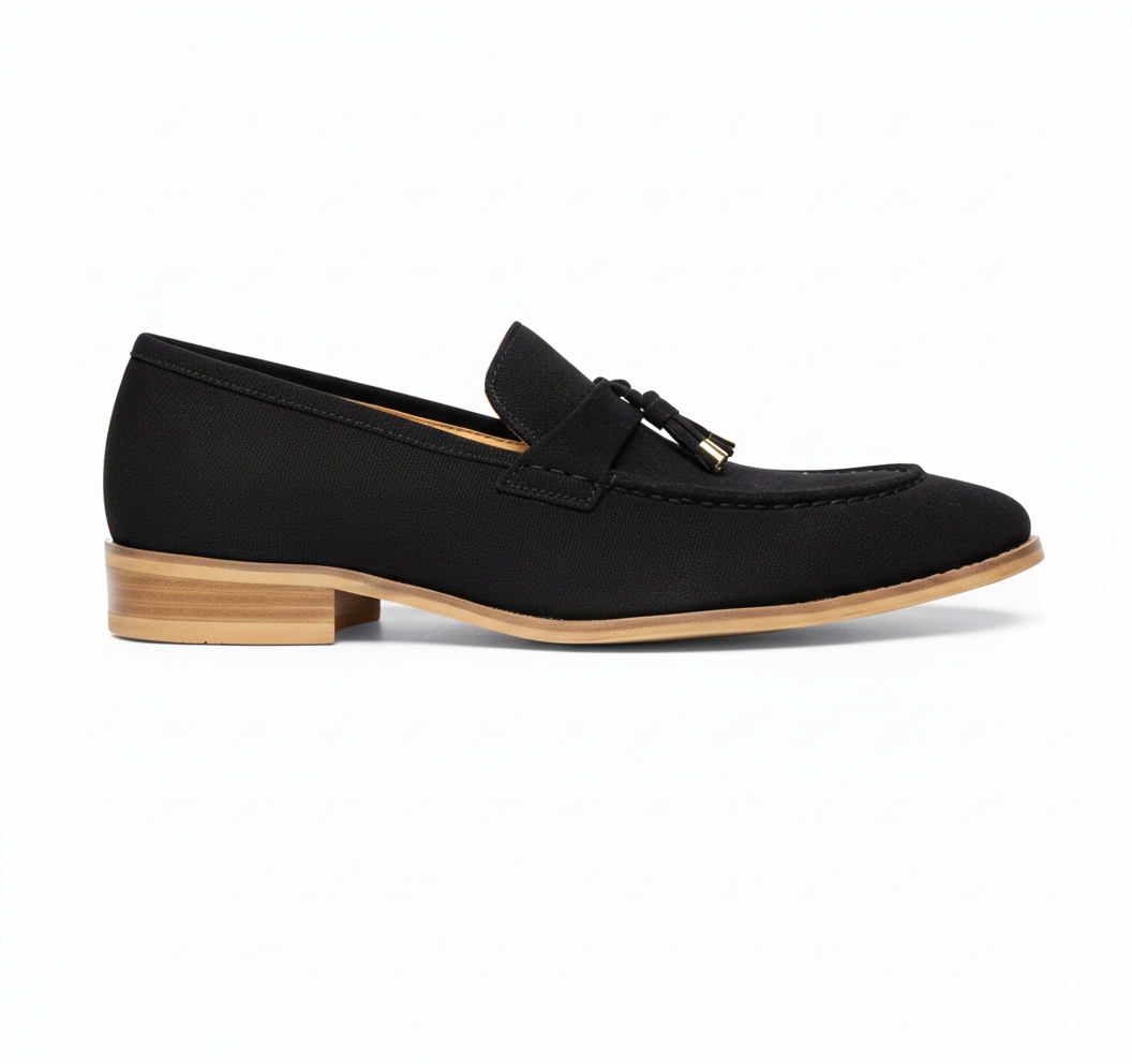 Handcrafted Vernor Suede Leather Loafer - Black