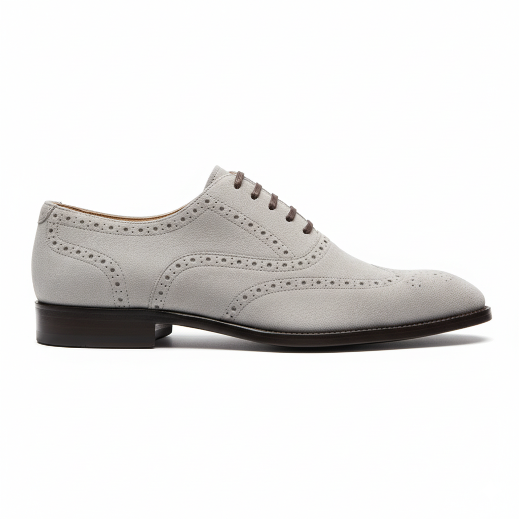 Handcrafted Suede Macellinni Oxford - Gray