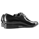 Load image into Gallery viewer, Langford Oxford Wholecut - Black Shiny Chalk Stripe
