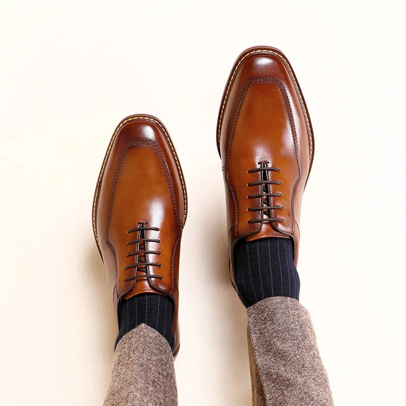 Handcrafted Alverone Oxford - Brown