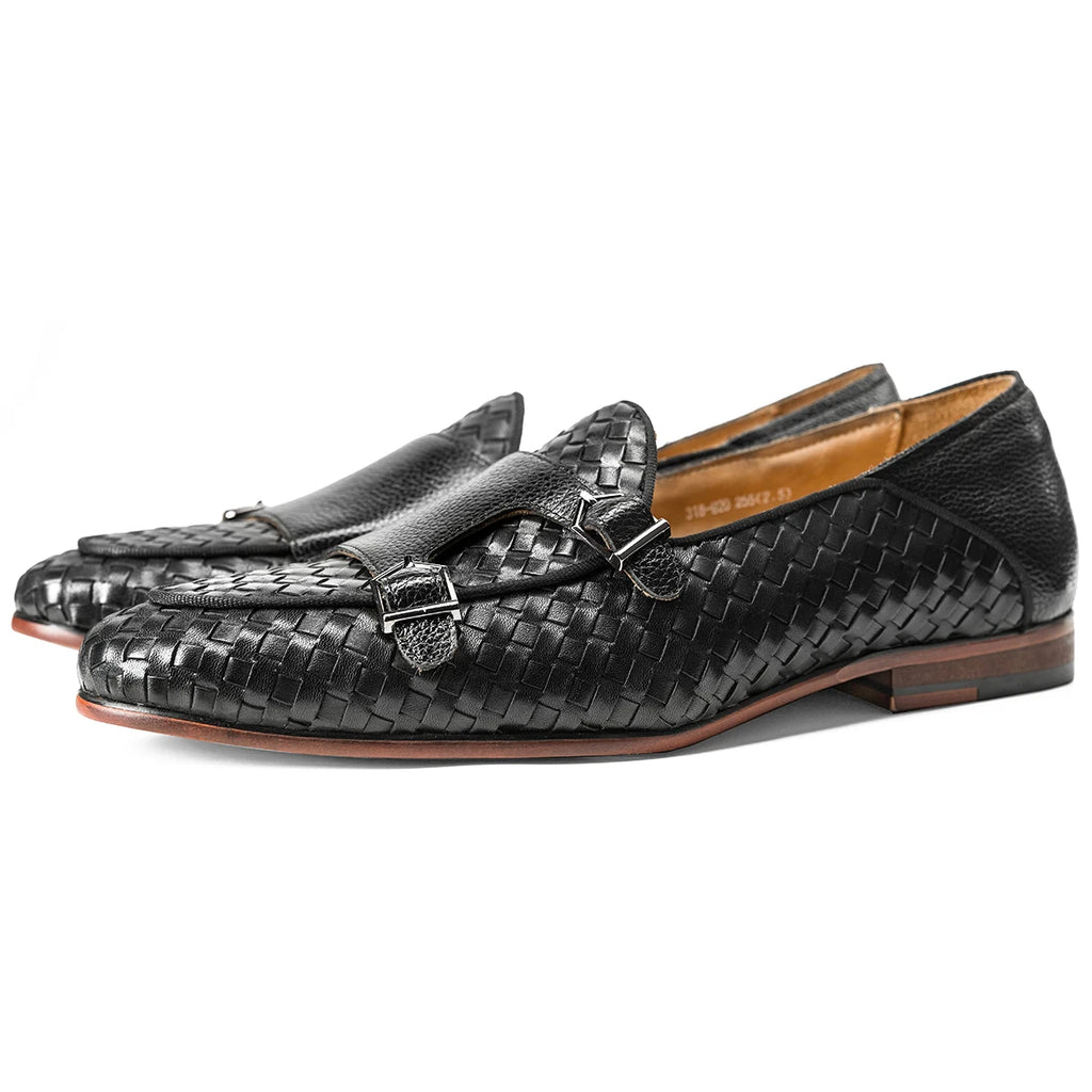 Intreccio Loafer Double Monk - Black