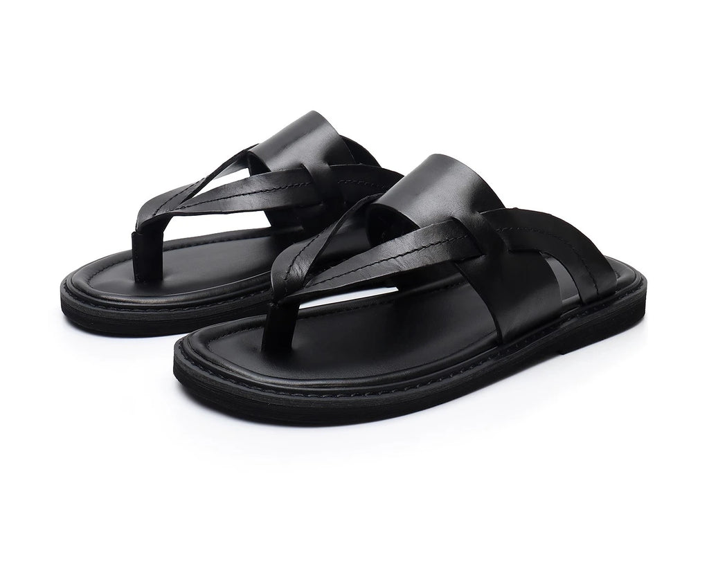 Valence Toe-Loop Sandal - Black