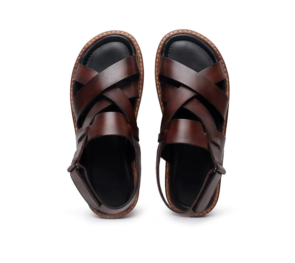 Panteano Roman Sandal - Cognac Brown