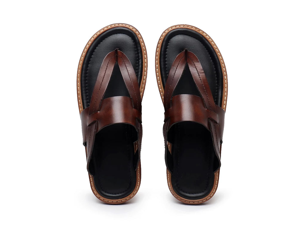 Valence Toe-Loop Sandal - Cognac Brown