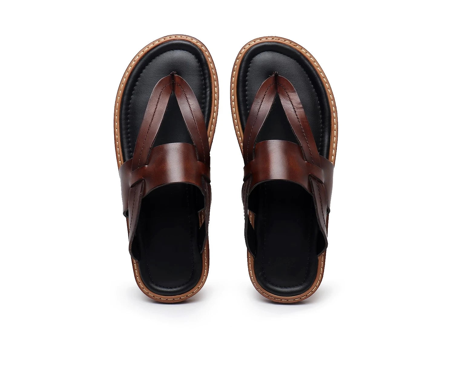 Valence Toe-Loop Sandal - Cognac Brown