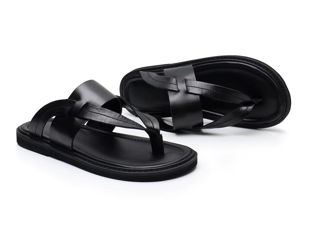 Valence Toe-Loop Sandal - Black
