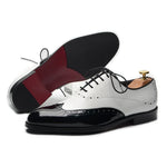 Load image into Gallery viewer, Handcrafted Charleston Oxford - White with Black

