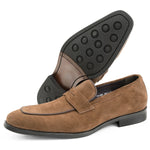 Load image into Gallery viewer, Lévant Suede Penny Loafer - Brown
