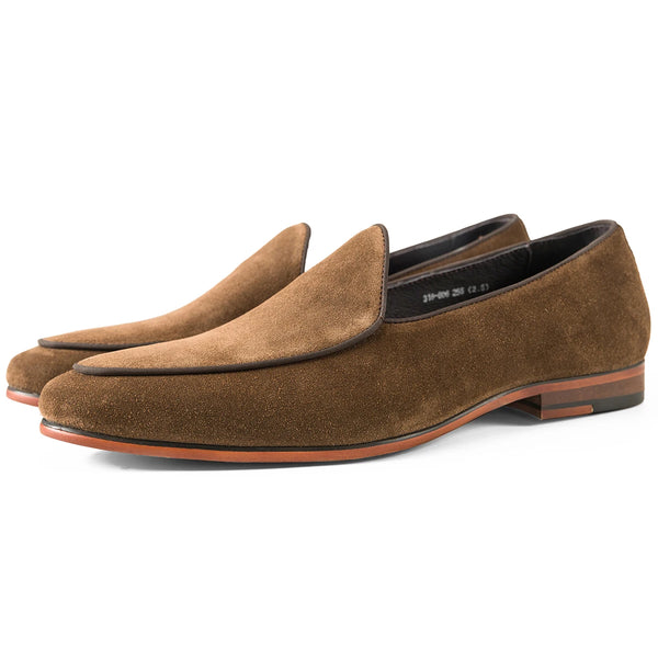 Handcrafted Suede Leather Corvelli Loafers - Brown