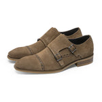 Load image into Gallery viewer, Sorelli Suede Leather Double Monk Strap - Brown
