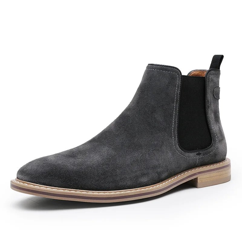 Handmade Suede Cambridge Chelsea Boot - Grey