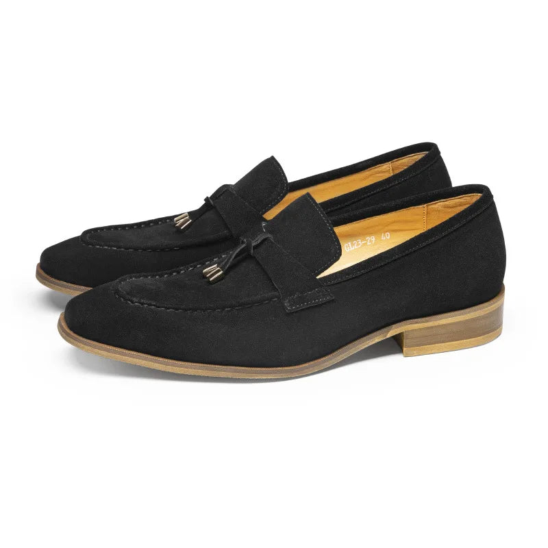 Handcrafted Vernor Suede Leather Loafer - Black