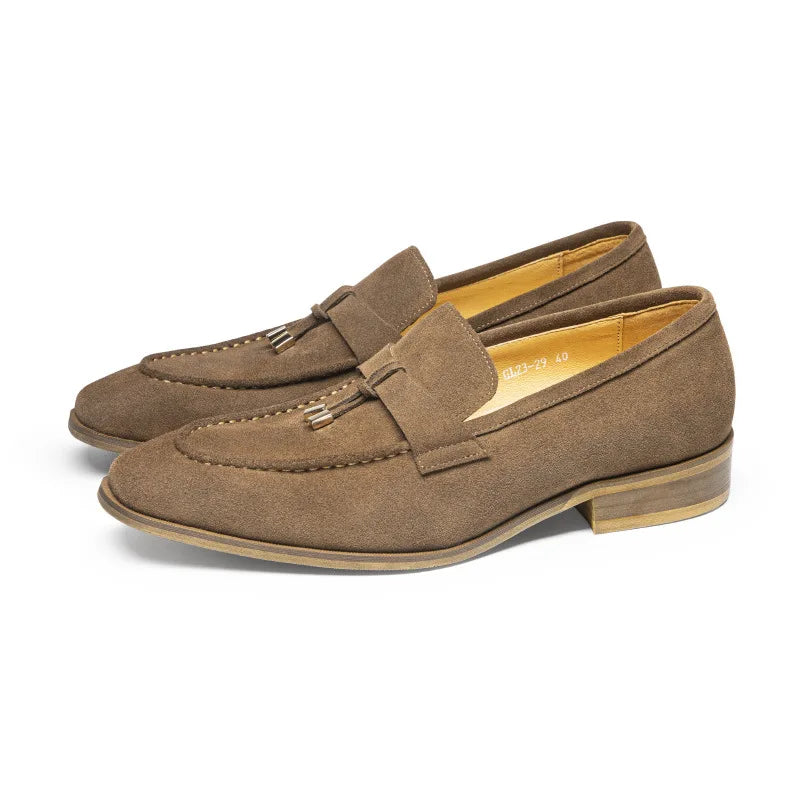 Handcrafted Vernor Suede Leather Loafer - Brown