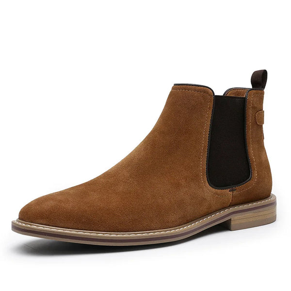 Handmade Suede Cambridge Chelsea Boot - Coffee