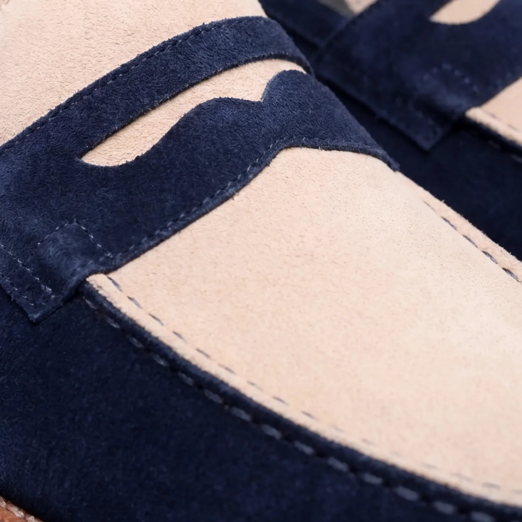 Marlow Penny Loafer - Blue and Beige