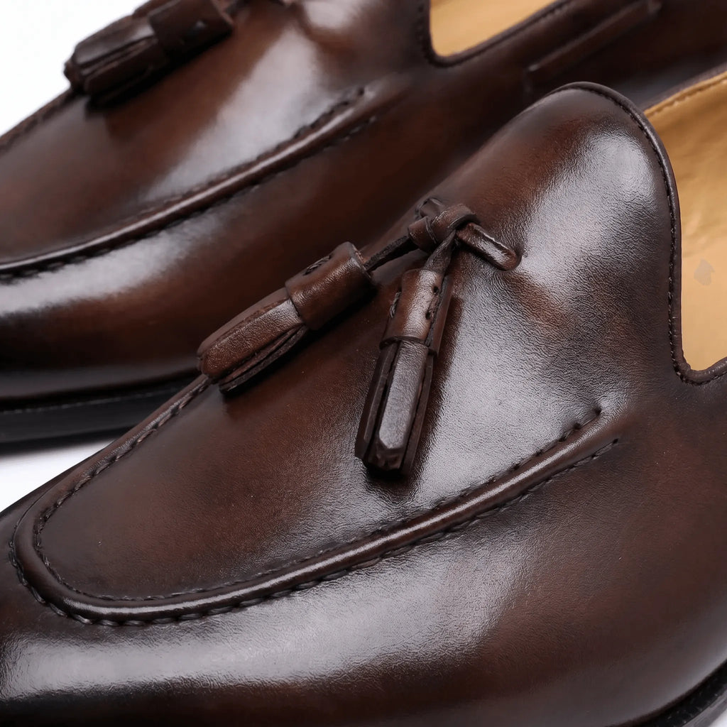 Noriel Tassel Loafer - Cognac Brown