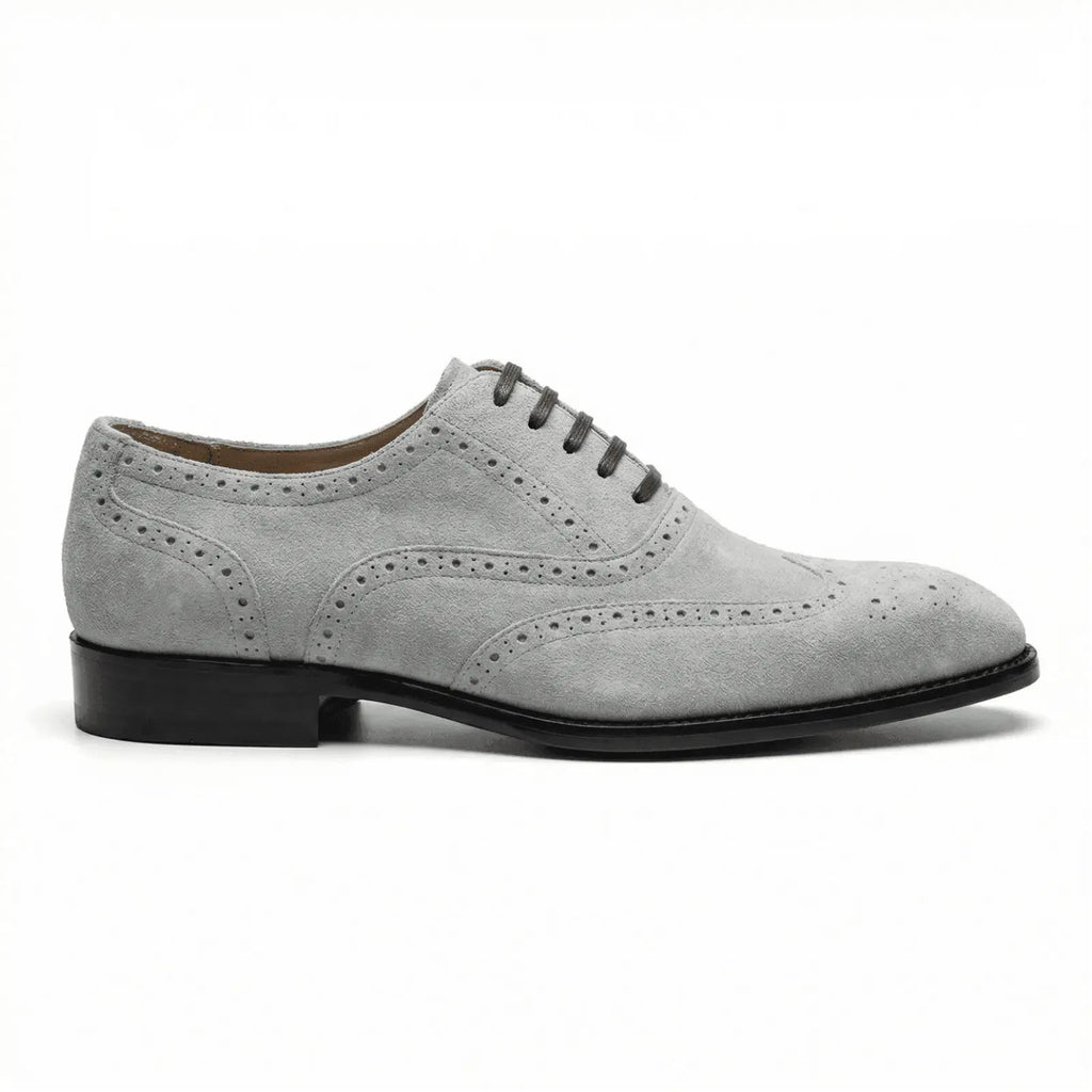Macellinni Oxford Brogue Suede - Gray