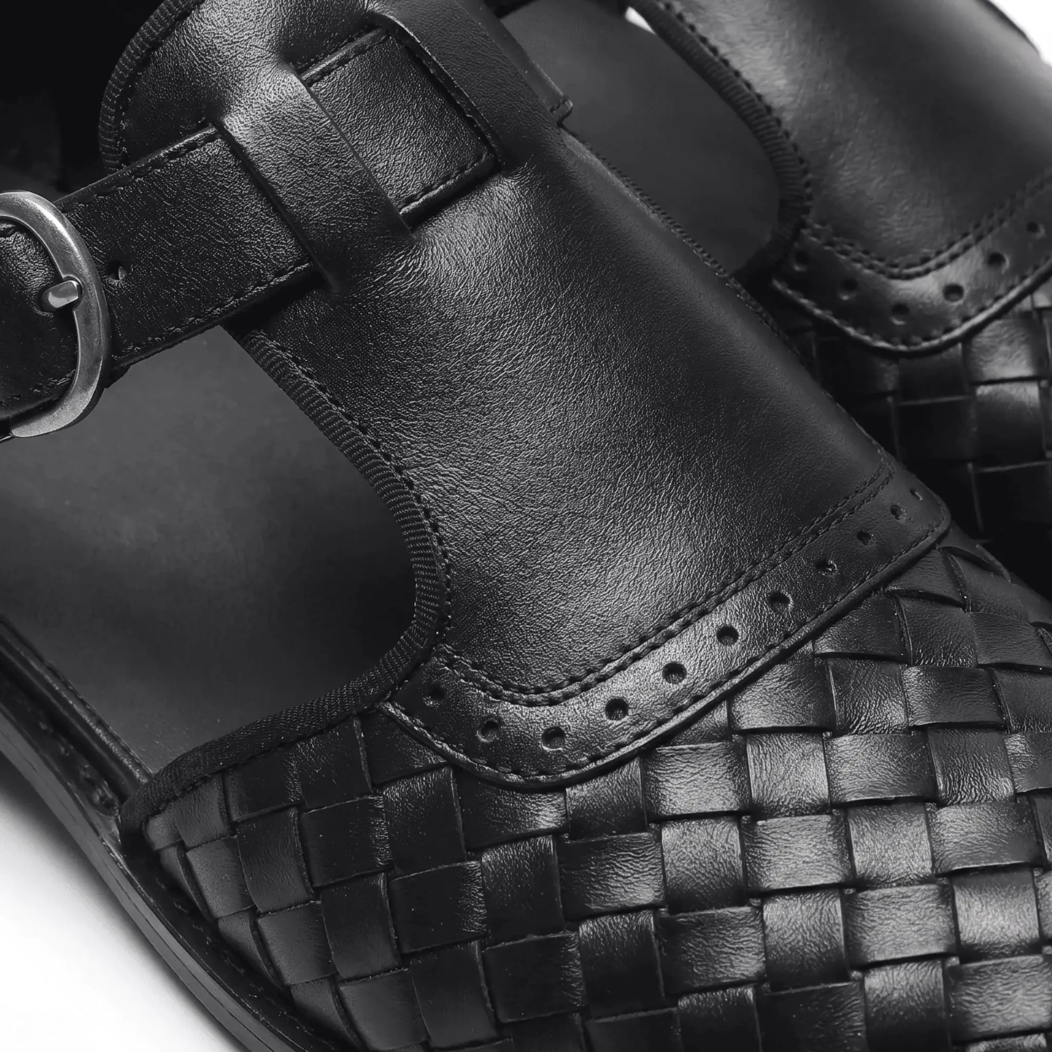 Trama Fisherman Sandal - Black