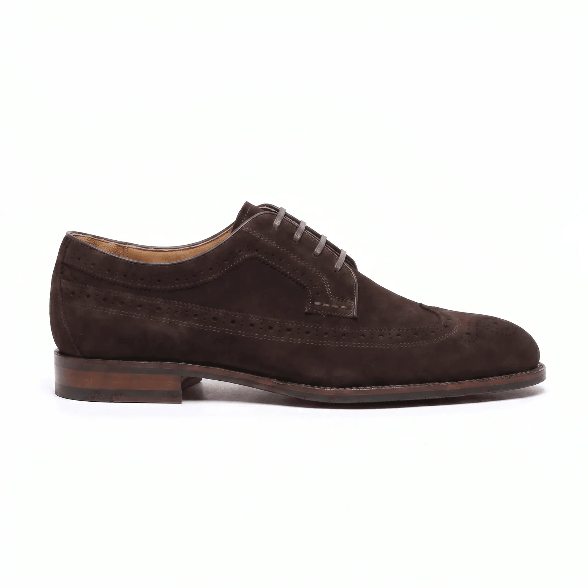 Velour Derby Brogue - Coffee