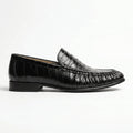 Marvoux Eel Leather Penny Loafer - Black