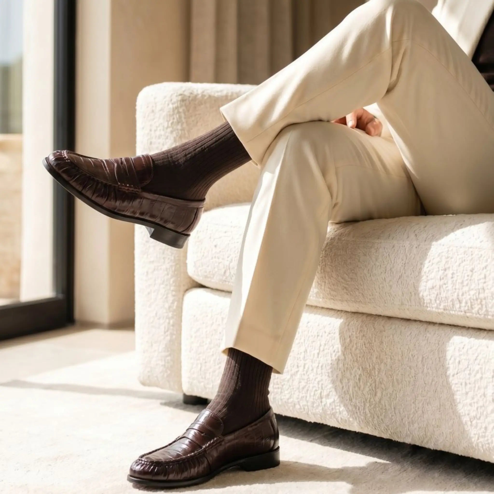 Marvoux Eel Leather Penny Loafer - Wine