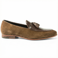 mens suede brown tassel loafer - St. Rovanni