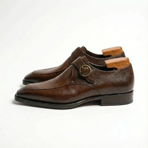 Handcrafted Westbridge Single Monk Strap - Brown