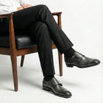 Load image into Gallery viewer, Handcrafted Silven Double Monk Strap - Grey
