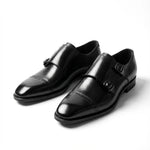 Load image into Gallery viewer, Handcrafted Silven Double Monk Strap - Black
