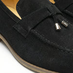 Load image into Gallery viewer, Vernor Suede Penny Loafer - Black
