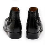Load image into Gallery viewer, Cuiren Monk Strap Brogue Boot - Black

