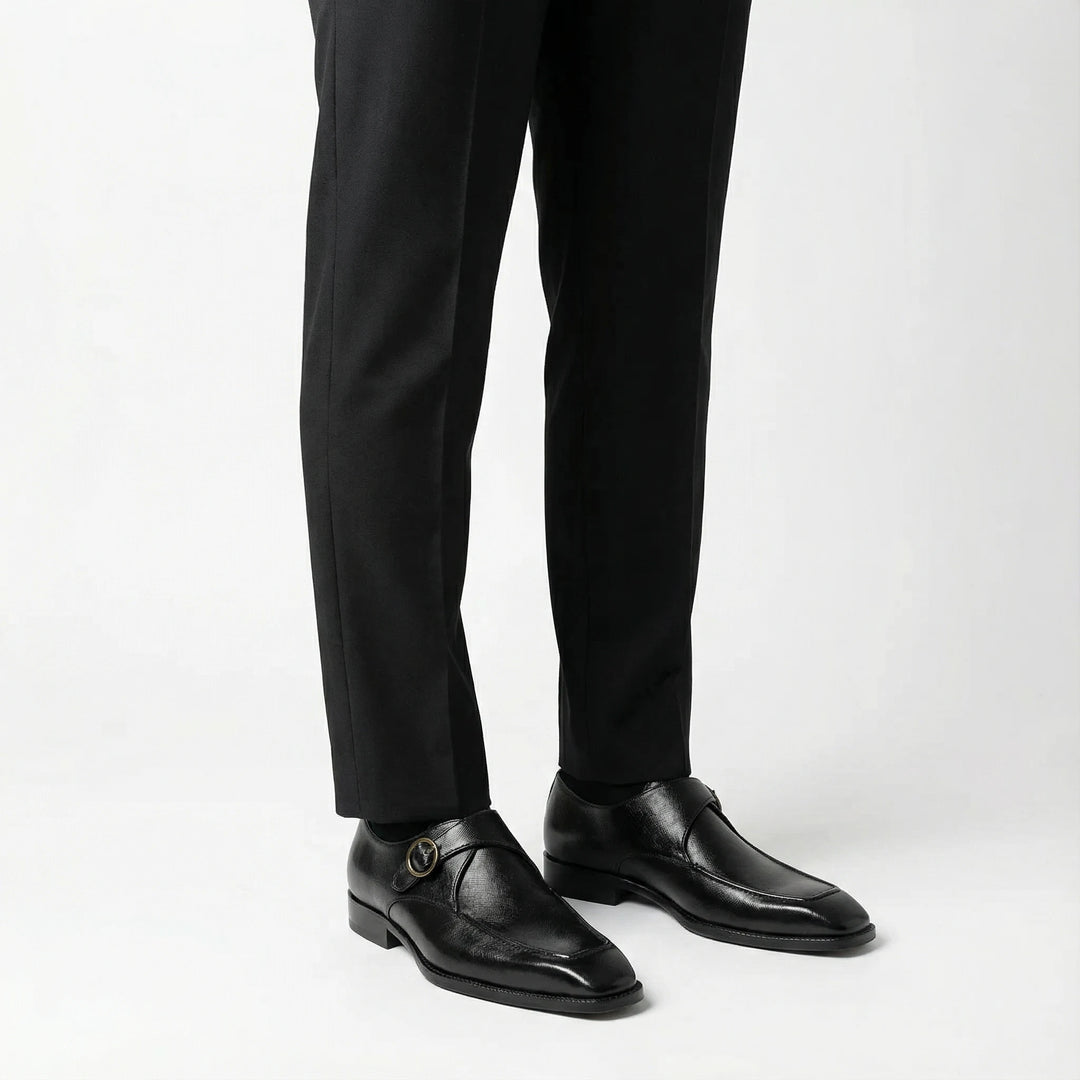 Handcrafted Westbridge Single Monk Strap - Black