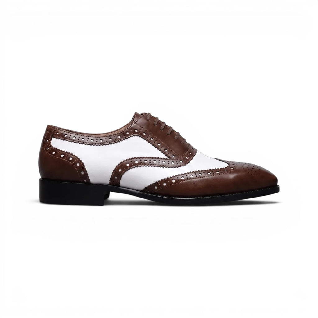 Duotone Oxford Brogue - Brown and White