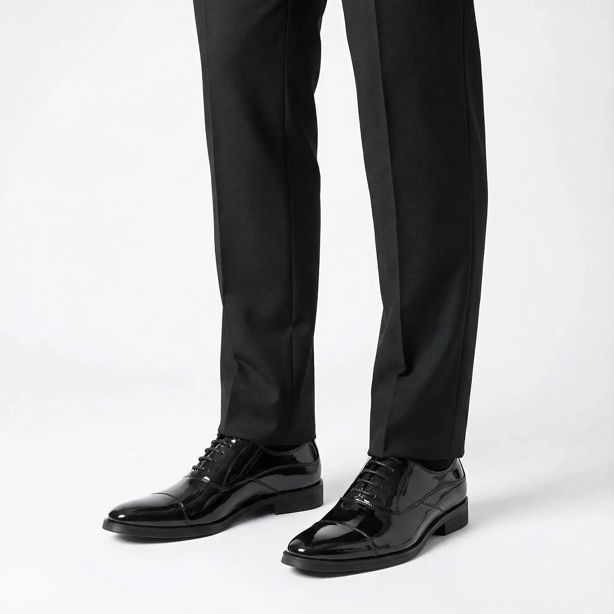 outfit mens oxford cap-toe in waxed leather