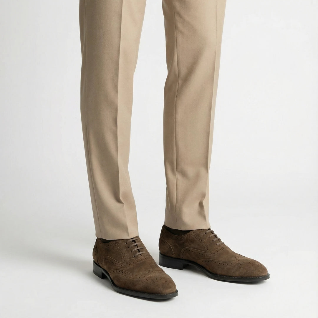 Handcrafted Suede Macellinni Oxford - Brown