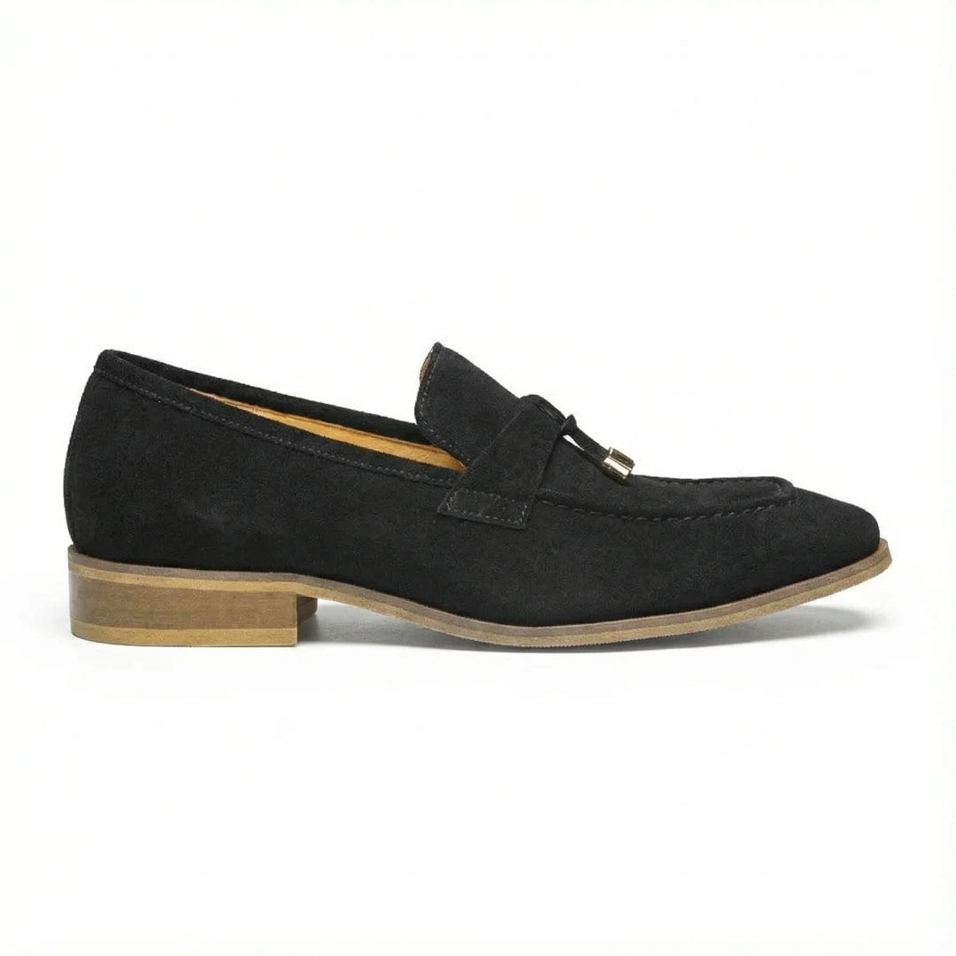 Handcrafted Vernor Suede Leather Loafer - Black