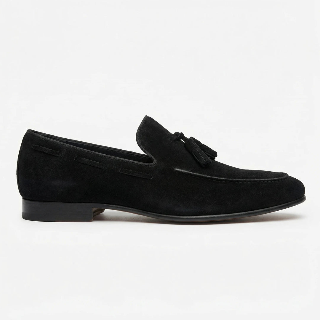 Velano Suede Loafers - Black