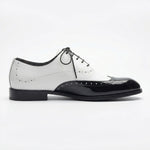 Load image into Gallery viewer, Handcrafted Charleston Oxford - White with Black
