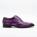 Load image into Gallery viewer, Handcrafted Violetto Brogue Oxford - Purple
