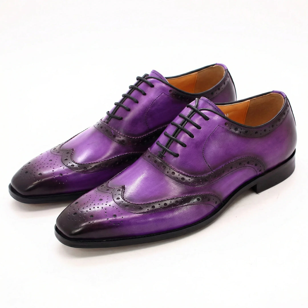 Handcrafted Violetto Brogue Oxford - Purple