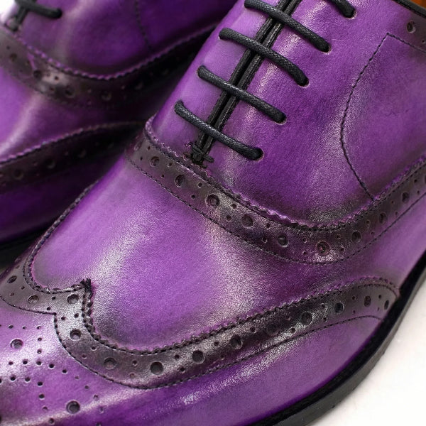 Handcrafted Violetto Brogue Oxford - Purple