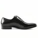 Load image into Gallery viewer, Langford Oxford Wholecut - Black Shiny Chalk Stripe
