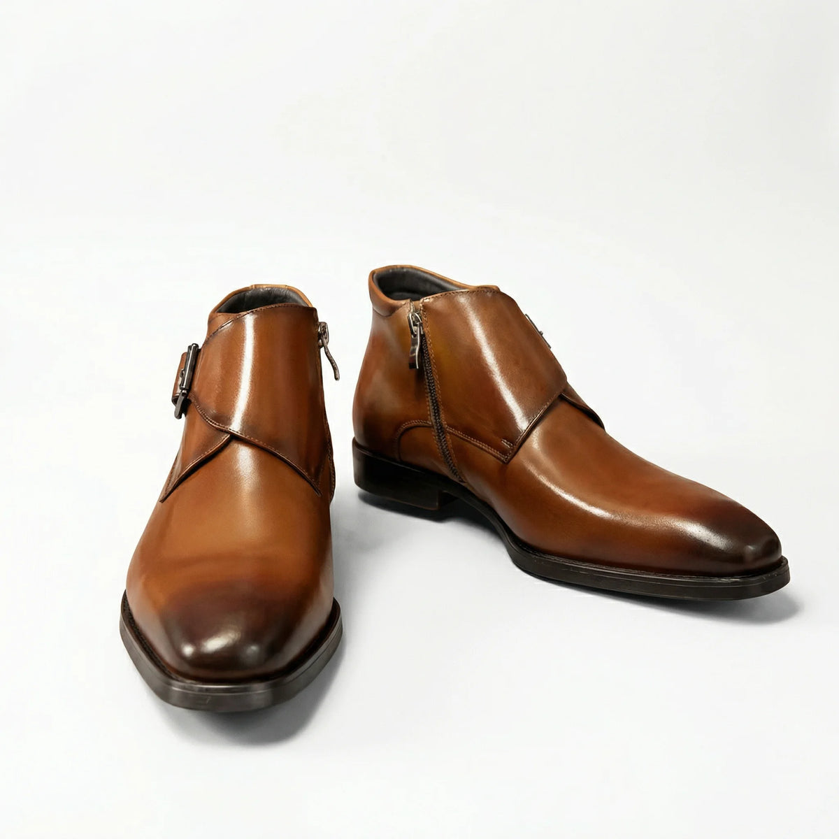 Valdoro monk strap boot   brown