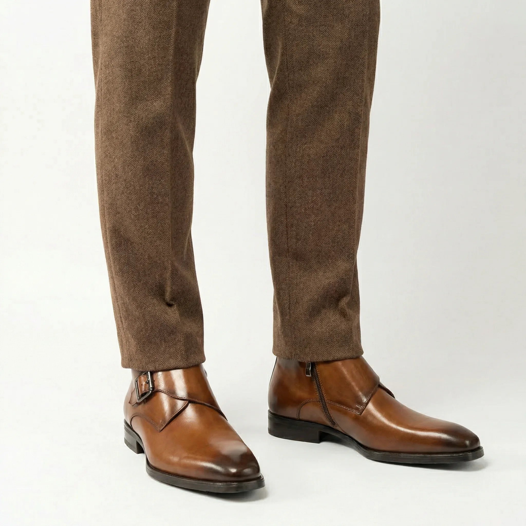 Valdoro Monk Strap Boot - Brown