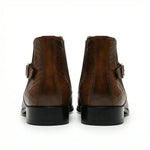 Load image into Gallery viewer, Cuiren Monk Strap Brogue Boot - Brown
